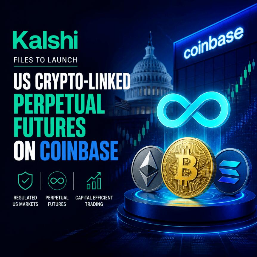 Kalshi 申请在 Coinbase 推出美国加密资产挂钩永续期货
