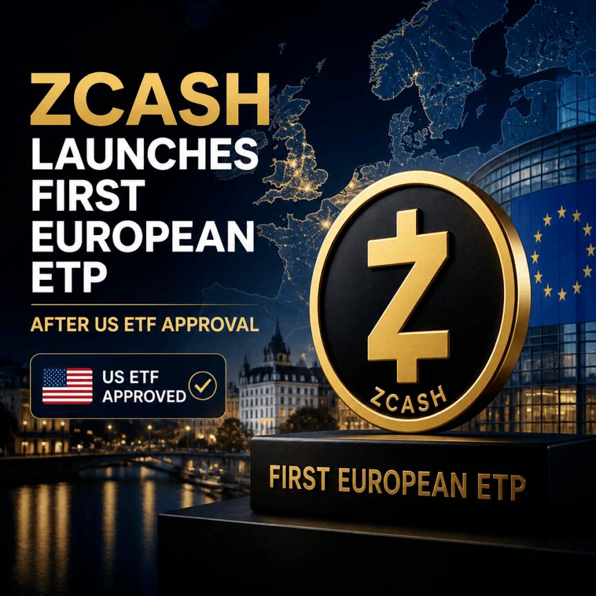 Zcash在美国ETF获批后推出首只欧洲ETP