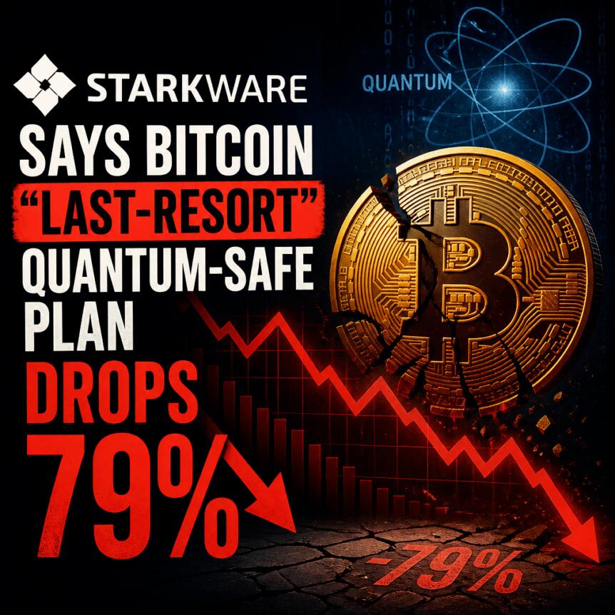 StarkWare称比特币“最后手段”量子安全计划暴跌79%