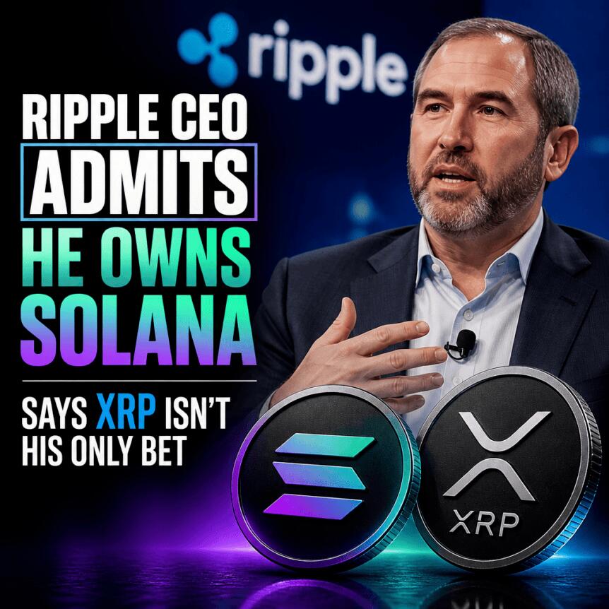 Ripple首席执行官承认持有Solana，表示XRP并非其唯一投资