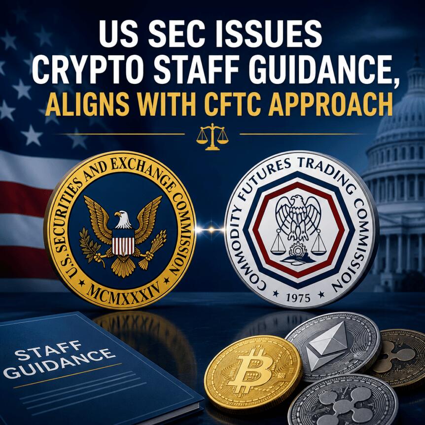 美国SEC发布加密货币员工指导，与CFTC方法保持一致
