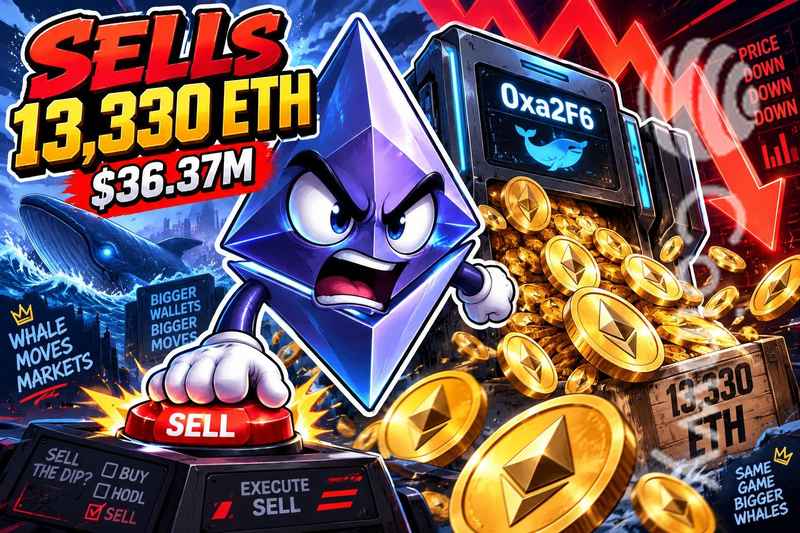 以太坊地址0xa2F6以3637万美元抛售13,330枚ETH