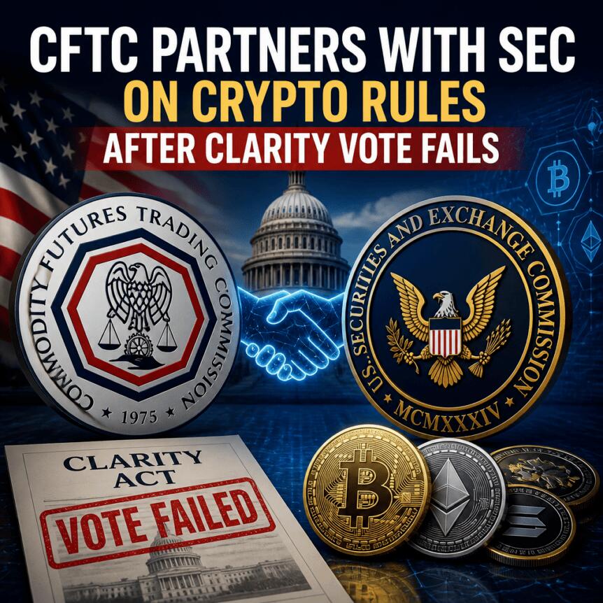 CLARITY法案投票失败后，CFTC与SEC携手制定加密货币监管规则