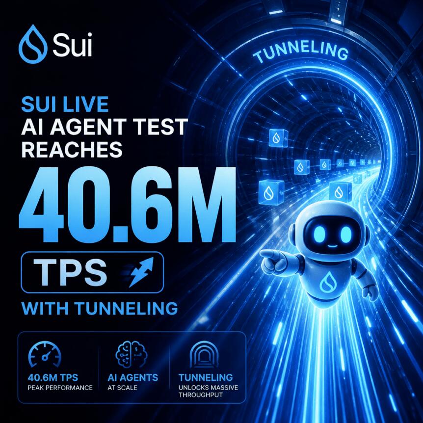 Sui Live AI Agent测试通过隧道技术实现4060万TPS
