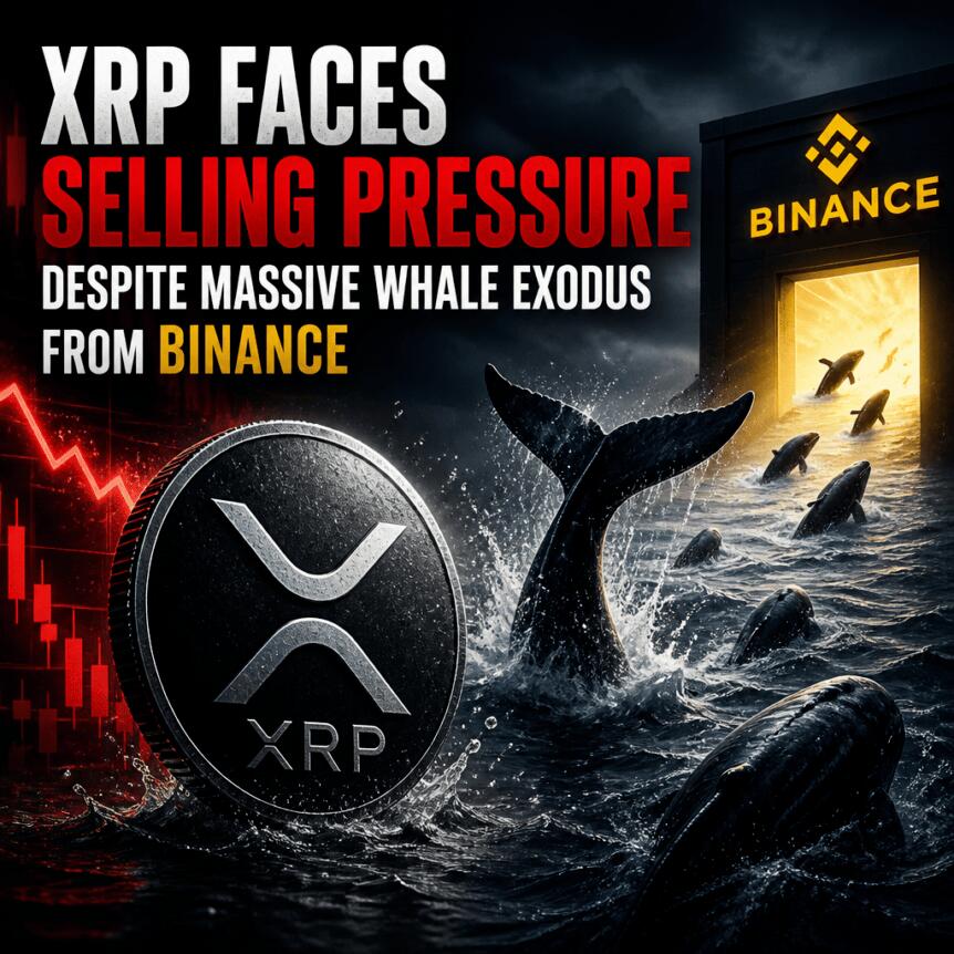 尽管鲸鱼大量从币安撤出，XRP仍面临抛售压力