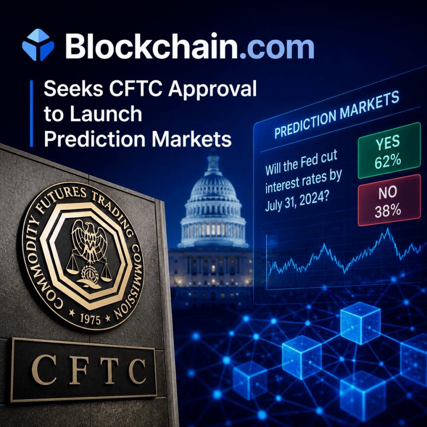 Blockchain.com寻求美国商品期货交易委员会批准推出预测市场：CNBC