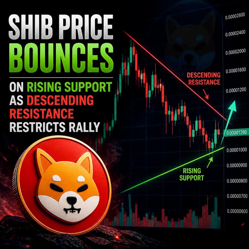 SHIB价格因支撑位上升而反弹，下行阻力限制涨势