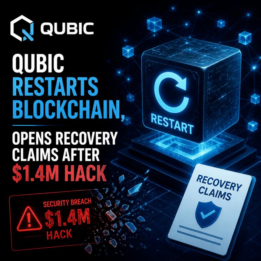 Qubic重启区块链，开放140万美元黑客攻击后的恢复索赔